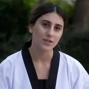 تصویر مرضیه حمیدی تکواندوکار اهل افغانستان